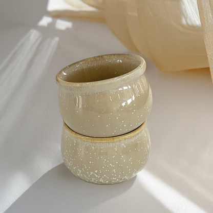 Jar Cup in Sand Beige (Set of 2)