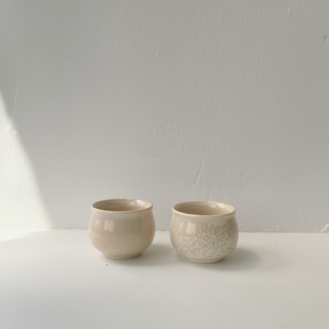 Jar Cup in Sand Beige (Set of 2)